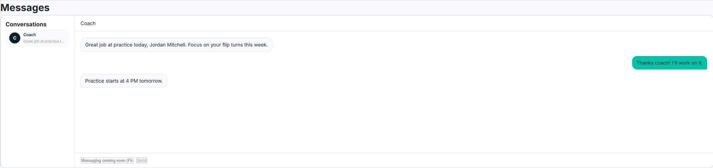 Temporary messaging center