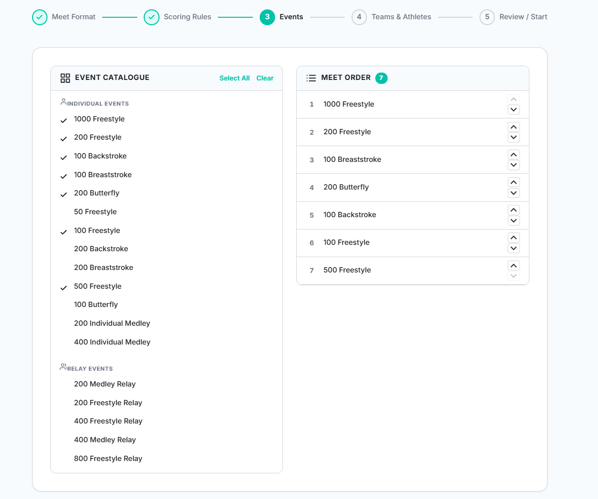 Meet Simulator — Step 3: Events